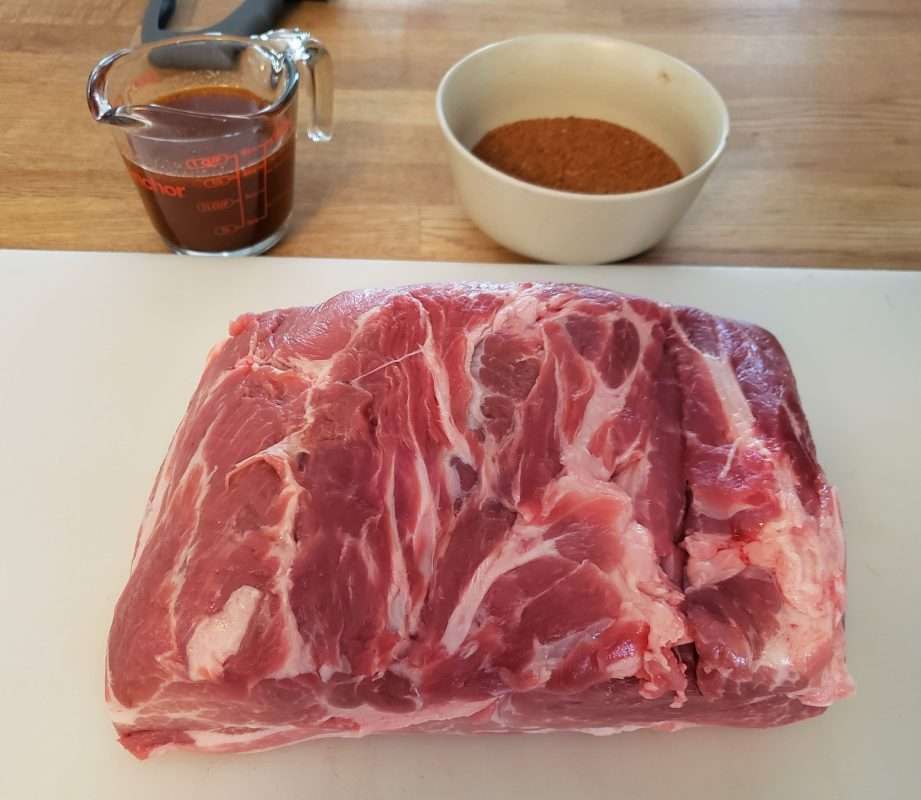 prepping pork for rub