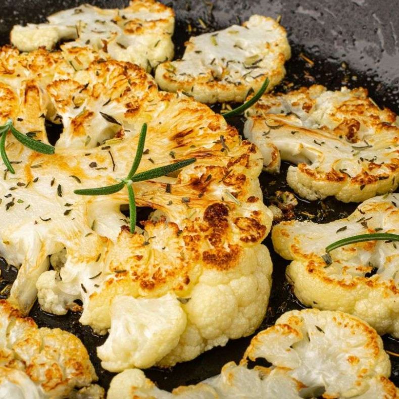 Garlic-Rosemary Cauliflower Steaks