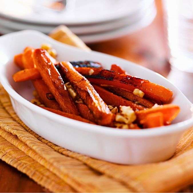 Grilled Carrots with Maple Glaze